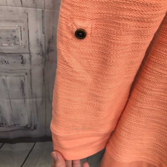 Anthropologie Saturday Sunday Small Quinn Mid Length Jacket Zip Up Orange - Picture 7 of 16